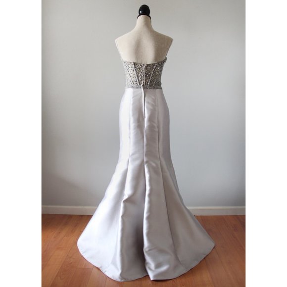 Clarisse 2-piece Prom Dress Silver/Grey - Picture 3 of 14